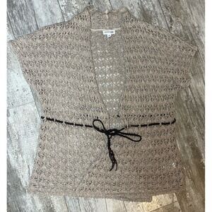 EXC St. John's Bay Crocheted Beige Tan Accessory Size XL